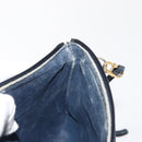 GUCCI GG Supreme Sherry Line Shoulder Bag PVC Navy Gold 39 02 026 Auth 148943-21