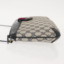 GUCCI GG Supreme Sherry Line Shoulder Bag PVC Navy Gold 39 02 026 Auth 148943-4