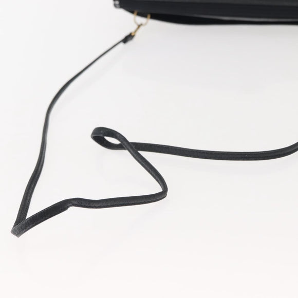 GUCCI GG Supreme Sherry Line Shoulder Bag PVC Navy Gold 39 02 026 Auth 148943