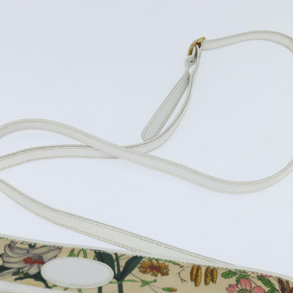 GUCCI Flora Shoulder Bag Canvas Beige Gold 004 92 0230 Auth 148945