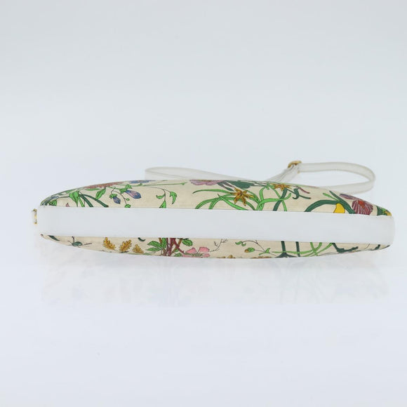 GUCCI Flora Shoulder Bag Canvas Beige Gold 004 92 0230 Auth 148945