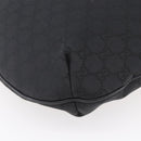 GUCCI GG Canvas Shoulder Bag Outlet Black Gold 262903 Auth 148947-14