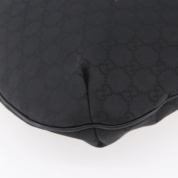 GUCCI GG Canvas Shoulder Bag Outlet Black Gold 262903 Auth 148947