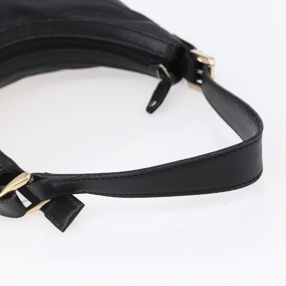 GUCCI GG Canvas Shoulder Bag Outlet Black Gold 262903 Auth 148947