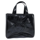 GUCCI Hand Bag Enamel Black 000 1013 0504 Auth 148949-1