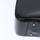 GUCCI Hand Bag Enamel Black 000 1013 0504 Auth 148949-15