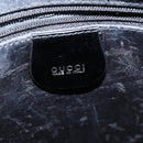 GUCCI Hand Bag Enamel Black 000 1013 0504 Auth 148949-17