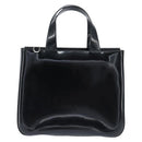 GUCCI Hand Bag Enamel Black 000 1013 0504 Auth 148949-2