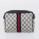 GUCCI GG Supreme Canvas Shoulder Bag 4 Set Beige Navy black Auth 148950-24