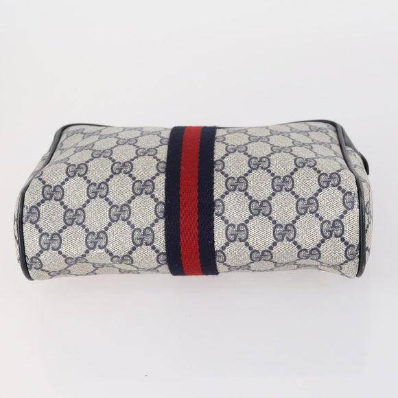 GUCCI GG Supreme Canvas Shoulder Bag 4 Set Beige Navy black Auth 148950