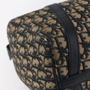 Christian Dior Trotter Canvas Boston Bag Navy Silver Auth 148951-15