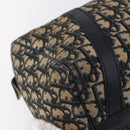 Christian Dior Trotter Canvas Boston Bag Navy Silver Auth 148951-17