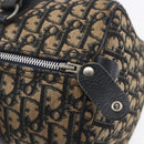 Christian Dior Trotter Canvas Boston Bag Navy Silver Auth 148951-9