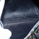 Christian Dior Trotter Canvas Boston Bag Navy Silver Auth 148951-10