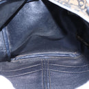 Christian Dior Trotter Canvas Boston Bag Navy Silver Auth 148951-19