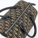 Christian Dior Trotter Canvas Boston Bag Navy Silver Auth 148951-6