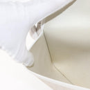 Christian Dior Honeycomb Canvas Clutch Bag PVC Leather White Gold Auth 148952-19