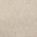 Christian Dior Honeycomb Canvas Clutch Bag PVC Leather White Gold Auth 148952-3