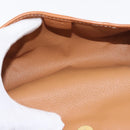 CELINE Macadam Canvas Pouch PVC Leather Brown Auth 148953-10