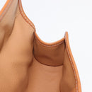 CELINE Macadam Canvas Pouch PVC Leather Brown Auth 148953-11