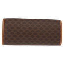 CELINE Macadam Canvas Pouch PVC Leather Brown Auth 148953-2