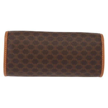 CELINE Macadam Canvas Pouch PVC Leather Brown Auth 148953 - 0