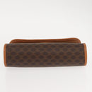CELINE Macadam Canvas Pouch PVC Leather Brown Auth 148953-6