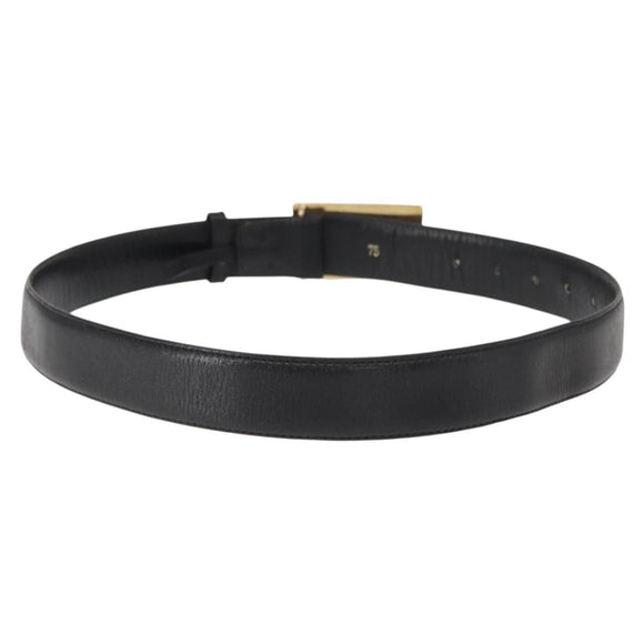 CELINE Belt Leather 31.5"" Black Auth 148954