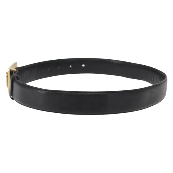 CELINE Belt Leather 31.5"" Black Auth 148954