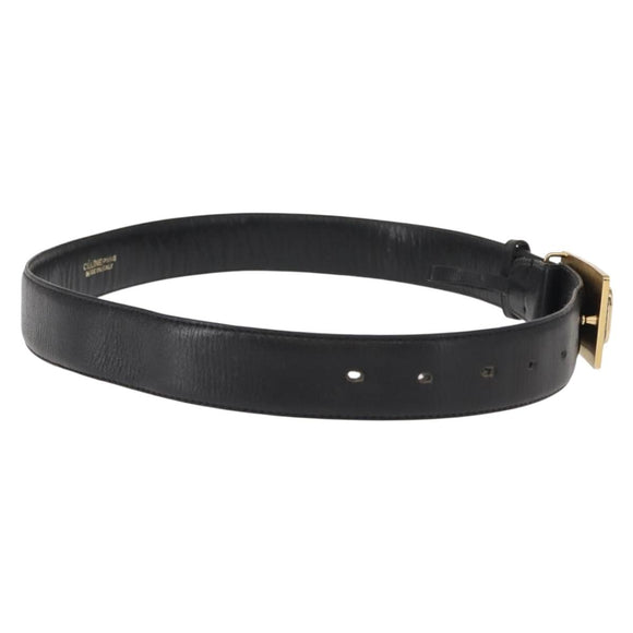 CELINE Belt Leather 31.5"" Black Auth 148954