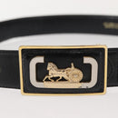 CELINE Belt Leather 31.5"" Black Auth 148954-5