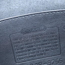 Coach Shoulder Bag Leather Black Gold Auth 148956-17