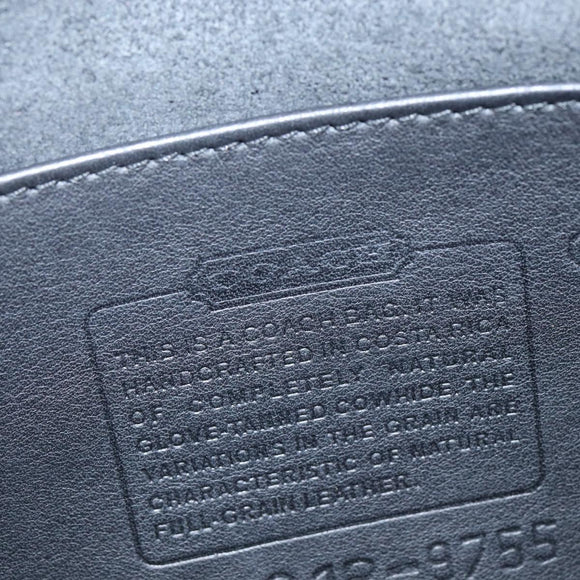 Coach Shoulder Bag Leather Black Gold Auth 148956