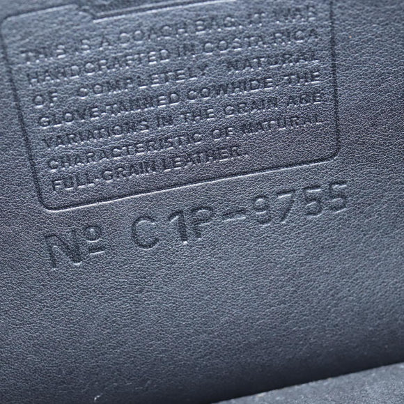 Coach Shoulder Bag Leather Black Gold Auth 148956