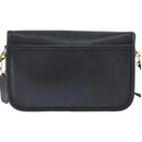 Coach Shoulder Bag Leather Black Gold Auth 148956-2