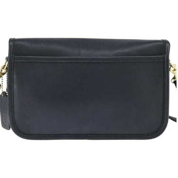 Coach Shoulder Bag Leather Black Gold Auth 148956 - 0