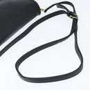 Coach Shoulder Bag Leather Black Gold Auth 148956-7