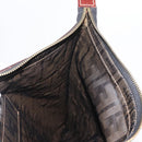 FENDI Zucca Canvas Clutch Bag Black Brown gold Auth 148959-12