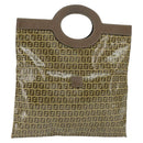 FENDI Zucchino Canvas Hand Bag Beige Auth 148960-1