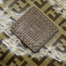 FENDI Zucchino Canvas Hand Bag Beige Auth 148960-17