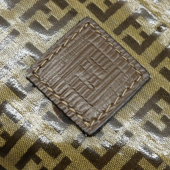 FENDI Zucchino Canvas Hand Bag Beige Auth 148960