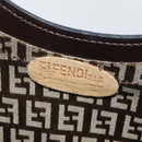 FENDI Zucchino Canvas Hand Bag Beige Auth 148960-11