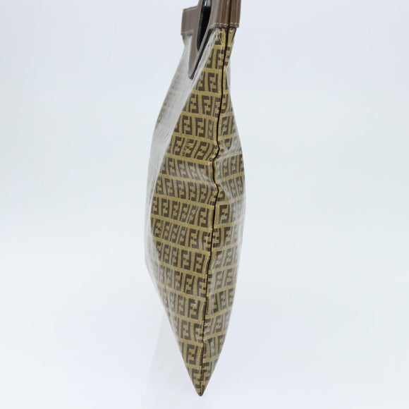 FENDI Zucchino Canvas Hand Bag Beige Auth 148960