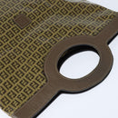 FENDI Zucchino Canvas Hand Bag Beige Auth 148960-6