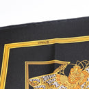 HERMES Carre 90 Scarf ""LE TEMPS des MARIONNETTES"" Silk Black Auth 148961-11