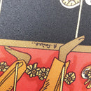 HERMES Carre 90 Scarf ""LE TEMPS des MARIONNETTES"" Silk Black Auth 148961-12