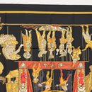 HERMES Carre 90 Scarf ""LE TEMPS des MARIONNETTES"" Silk Black Auth 148961-3