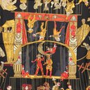 HERMES Carre 90 Scarf ""LE TEMPS des MARIONNETTES"" Silk Black Auth 148961-6