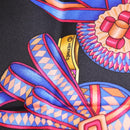HERMES Carre 90 Scarf ""LES RUBANS DU CHEVAL "" Silk Black Auth 148964-12