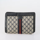 CELINE Fendi Gucci Cartier Macadam Canvas Pouch Leather 8 Set Blue Auth 148967-5